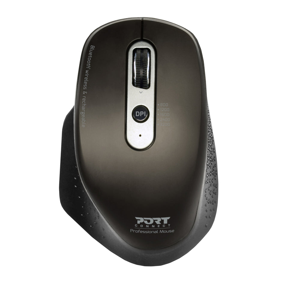 Image 1 for Port Connect Bluetooth Wireless and Rechargeable Executive Mouse - Black