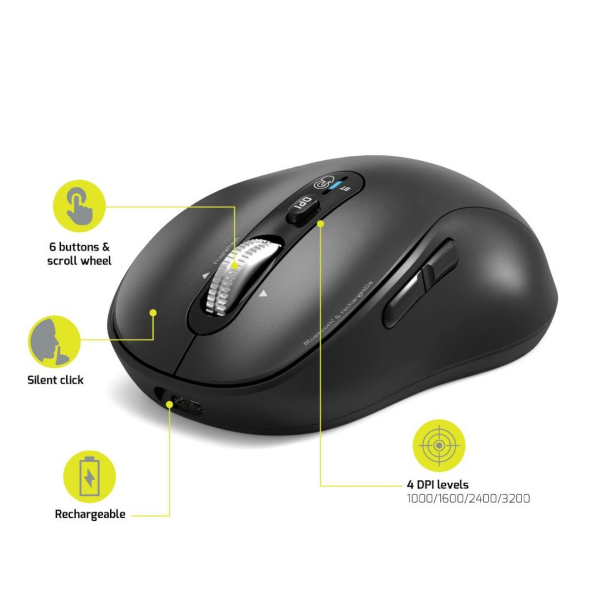 Image 6 for Port Connect Bluetooth® Rechargeable Expert Mouse