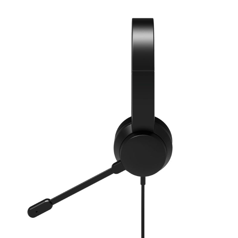Image 4 for Port Connect USB Headset 1.8m Cable with Mic and Padded/Soft Cushions Black