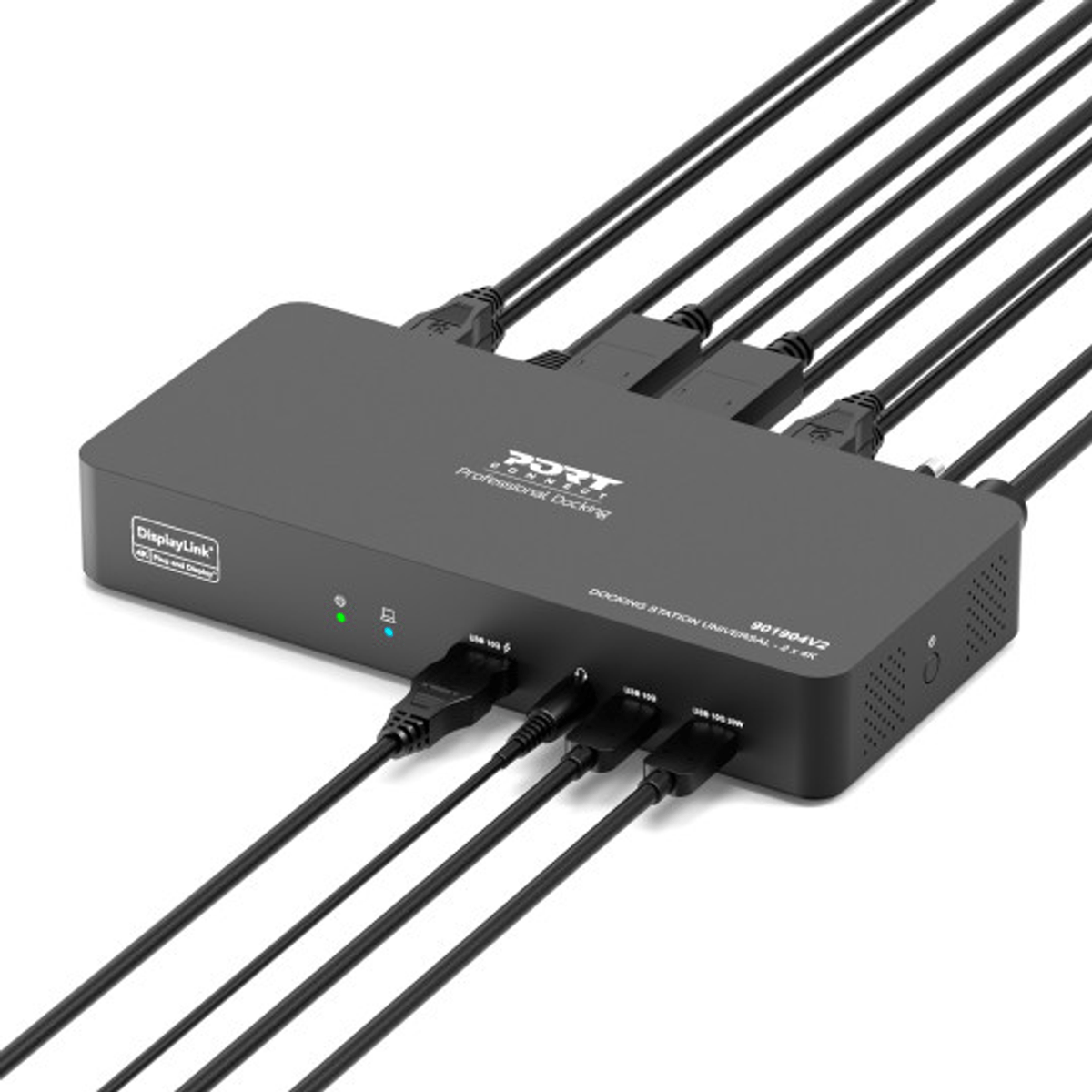 Image 3 for PORT2 x 4K USB-C desktop docking station 11 peripherals 96W