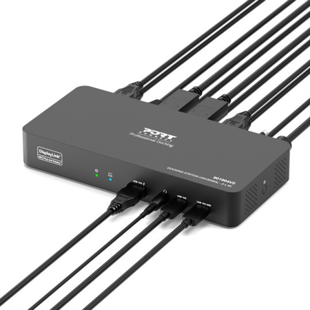 Image 3 for PORT2 x 4K USB-C desktop docking station 11 peripherals 96W