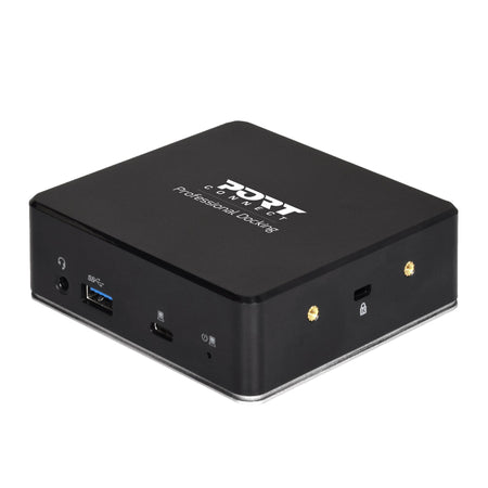 Image 1 for Port USB Type-C to 1 x RJ45|2 x USB3.1 Gen1|2 x HDMI|1 x Type-C|1 x USB3.1 Gen1 | Apple Charging 2.4A|1 x Aux Dock - Black