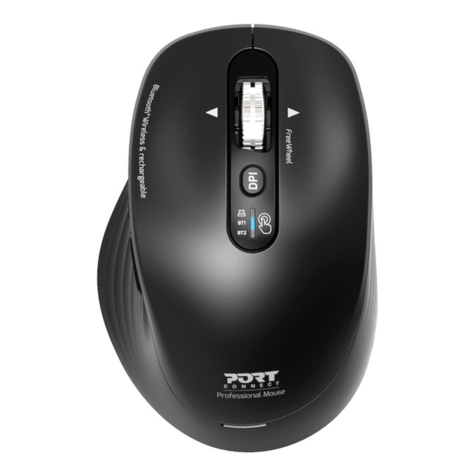 Image 2 for Port Connect Business 2.4GHz Rechargeable Bluetooth Wireless Mouse - Black