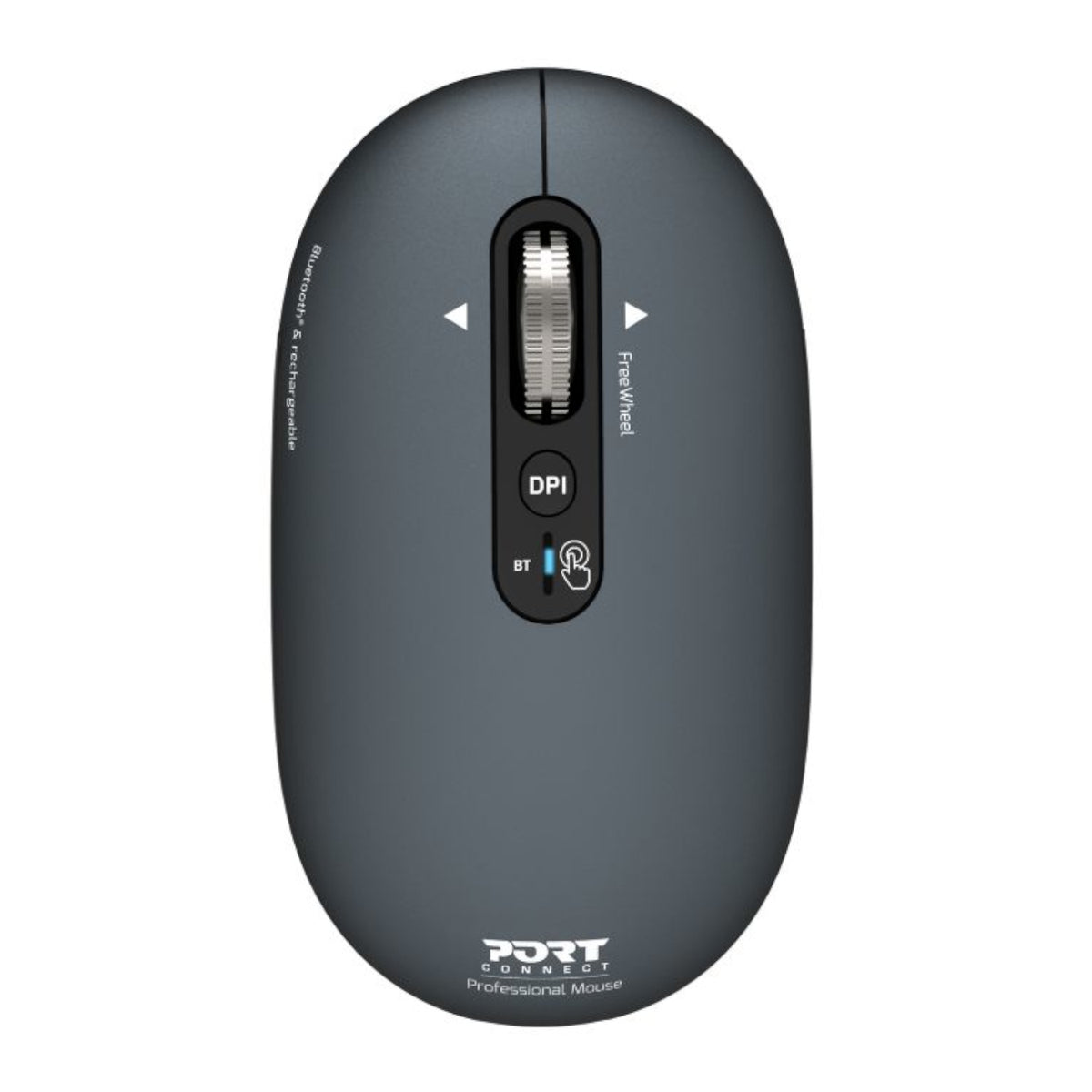 Image 1 for Port Connect PURE MAC Rechargeable Wireless and Bluetooth Mouse - Shadow