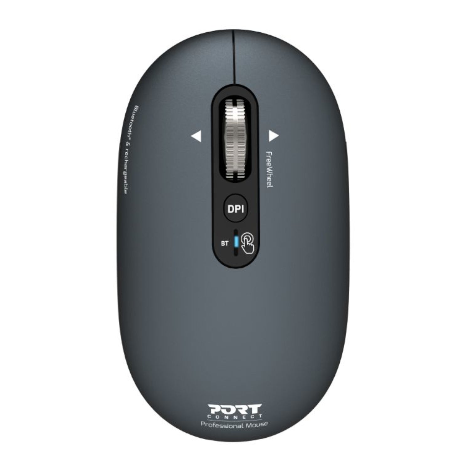 Image 1 for Port Connect PURE MAC Rechargeable Wireless and Bluetooth Mouse - Shadow