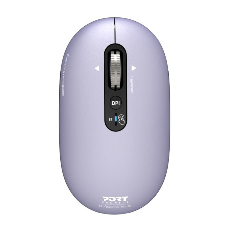 Image 1 for Port Connect PURE MAC Rechargeable Wireless and Bluetooth Mouse - Iris