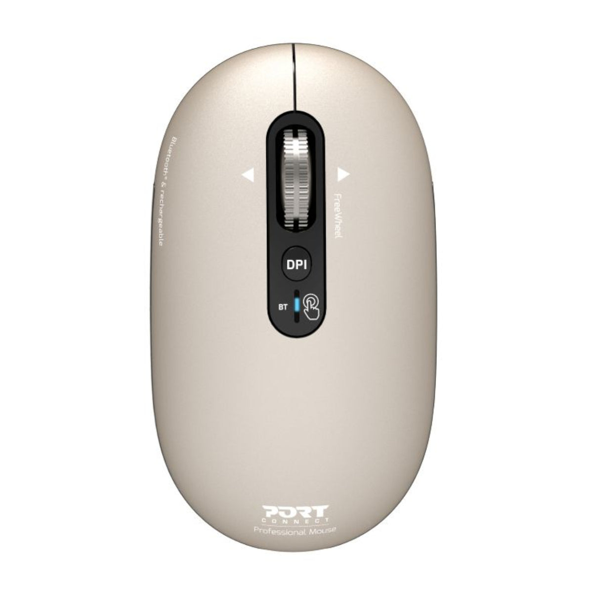 Image 1 for Port Connect PURE MAC Rechargeable Wireless and Bluetooth Mouse - Pearl