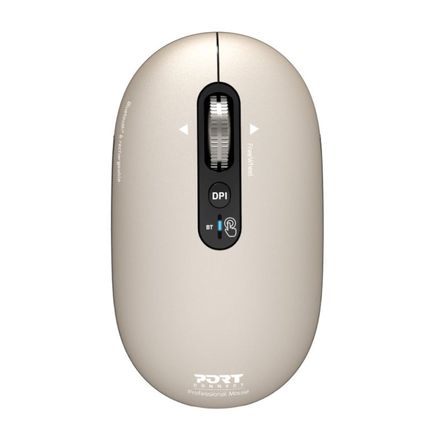 Image 1 for Port Connect PURE MAC Rechargeable Wireless and Bluetooth Mouse - Pearl
