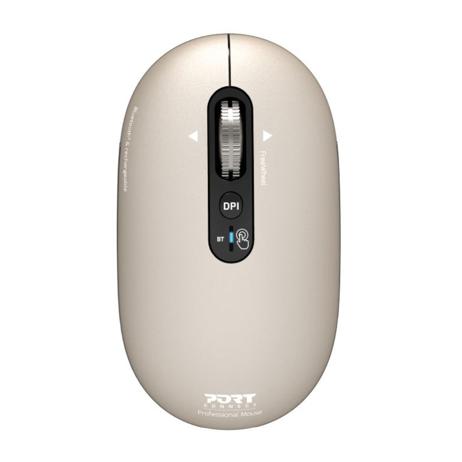 Image 1 for Port Connect PURE MAC Rechargeable Wireless and Bluetooth Mouse - Pearl