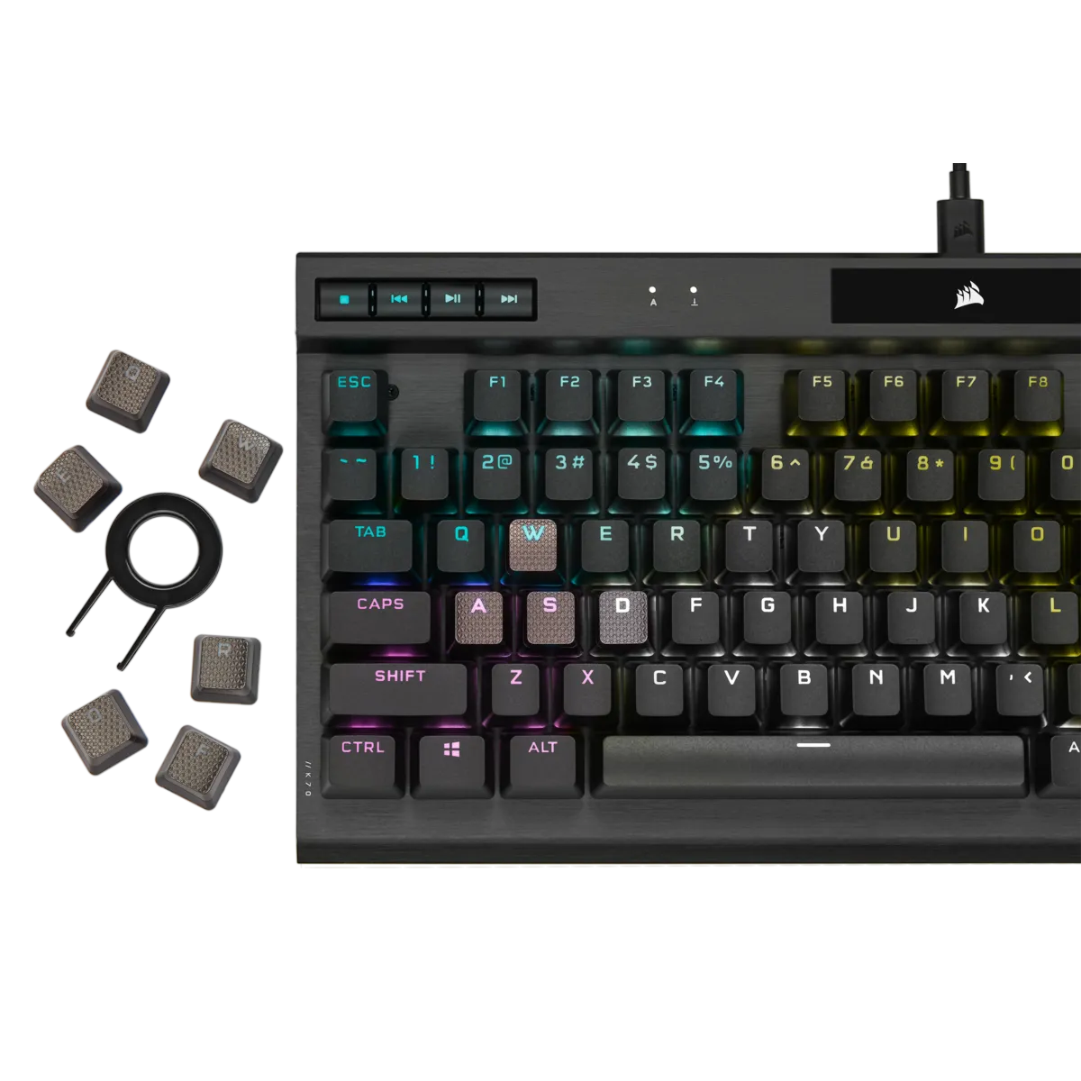 Image 2 for Corsair K70 RGB TKL Champion Series Mechanical Gaming Keyboard - Cherry MX Speed Switches - Black