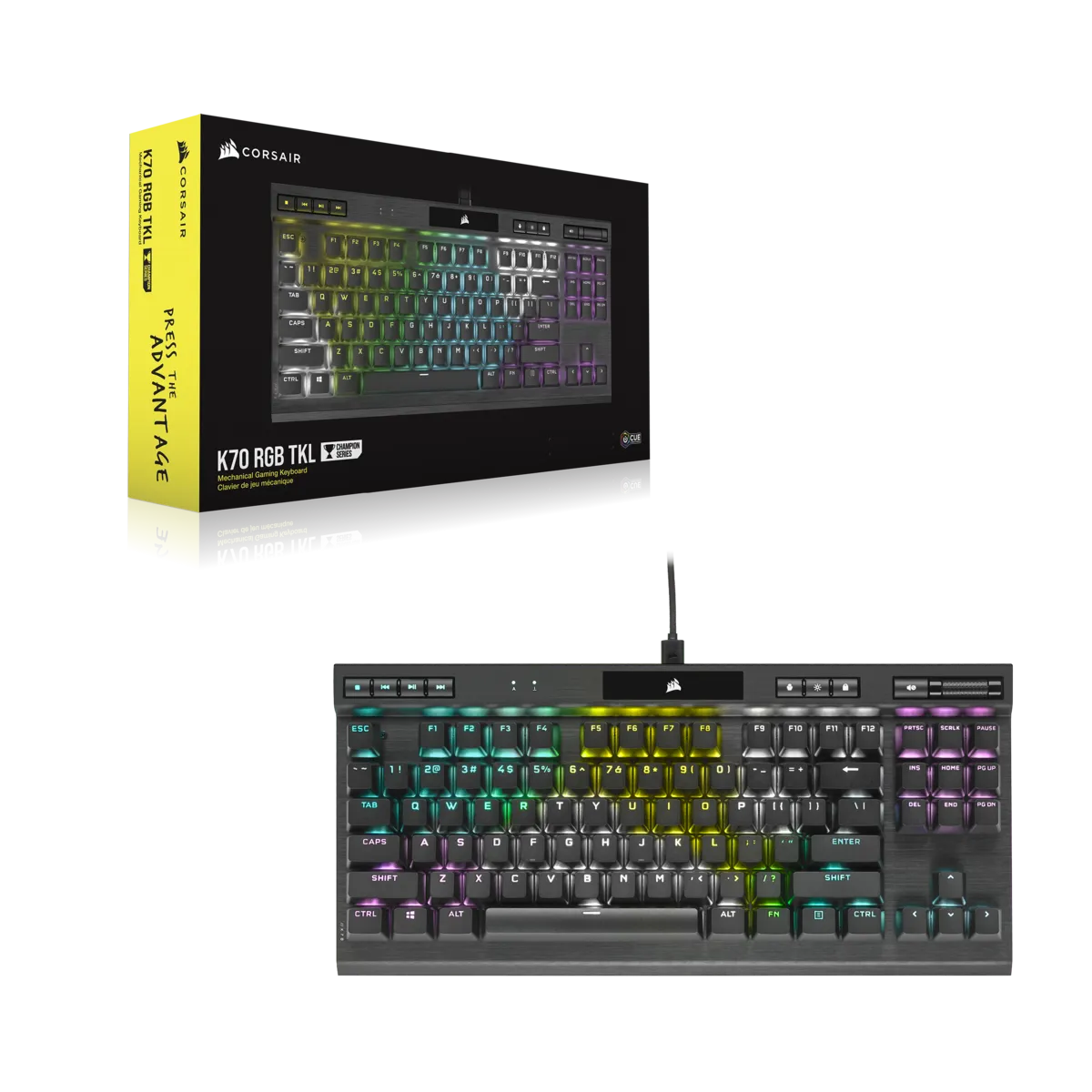 Image 9 for Corsair K70 RGB TKL Champion Series Mechanical Gaming Keyboard - Cherry MX Speed Switches - Black