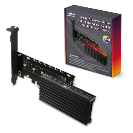 Image 9 for Vantec UGT-M2PC12-RGB M.2 NVMe PCIe 4.0 x4 SSD Adapter Card with ARGB Heatsink
