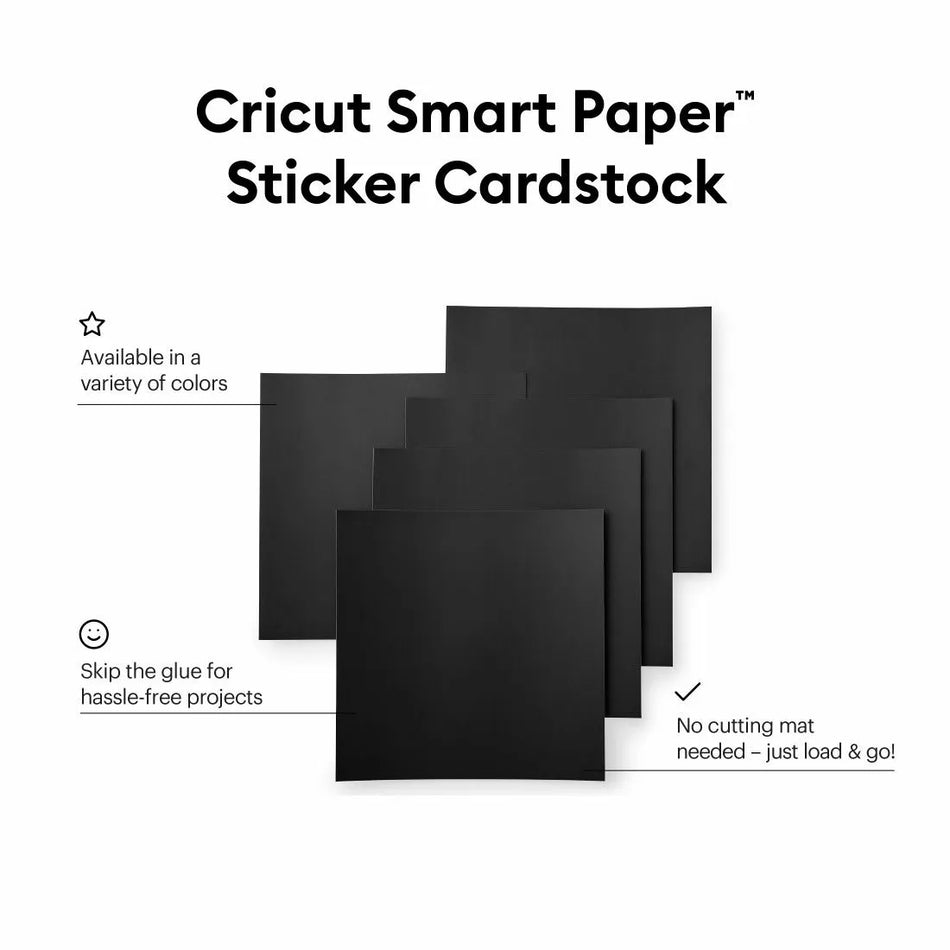 Image 4 for Cricut Smart Sticker Cardstock Black 10 Sheets