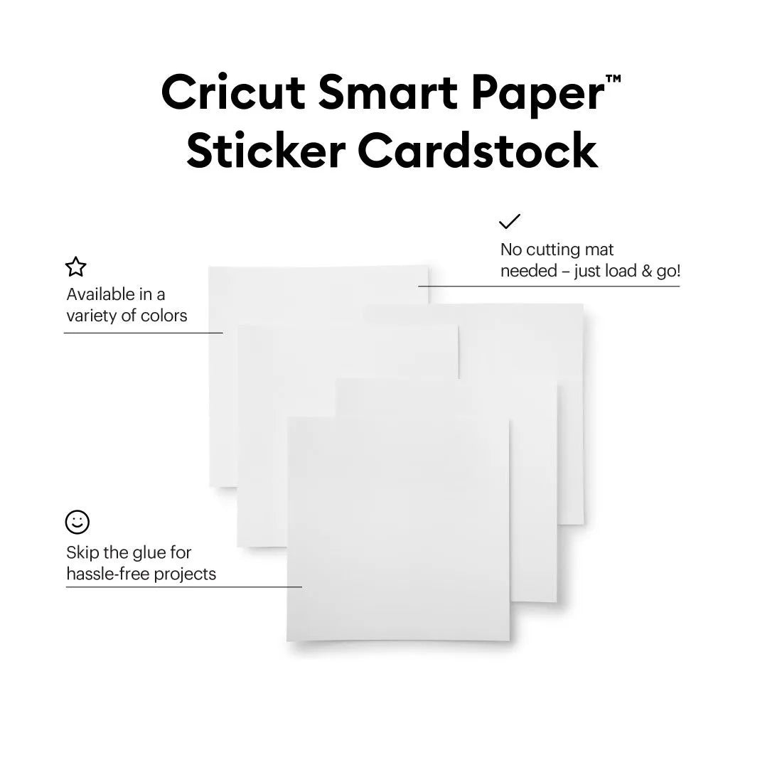 Image 10 for Cricut Smart Sticker Cardstock White 33x33cm 10 Sheets