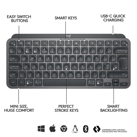 Image 8 for Logitech MX Keys Mini Wireless Illuminated Keyboard - Graphite