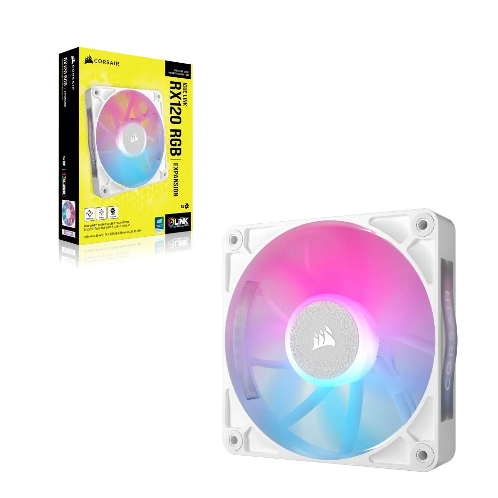 Image 5 for Corsair iCUE LINK RX120 RGB 120mm White Fan