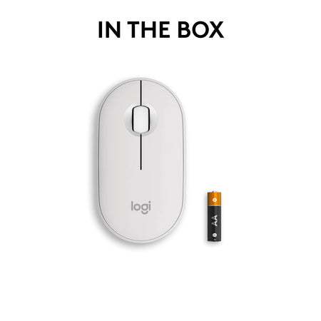 Image 8 for Logitech Pebble Mouse 2 M350s Wireless Bluetooth Mouse - Tonal White