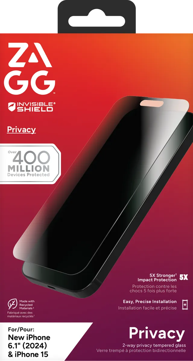 Image 4 for InvisibleShield Glass Elite Privacy Apple iP16 /15 Screen