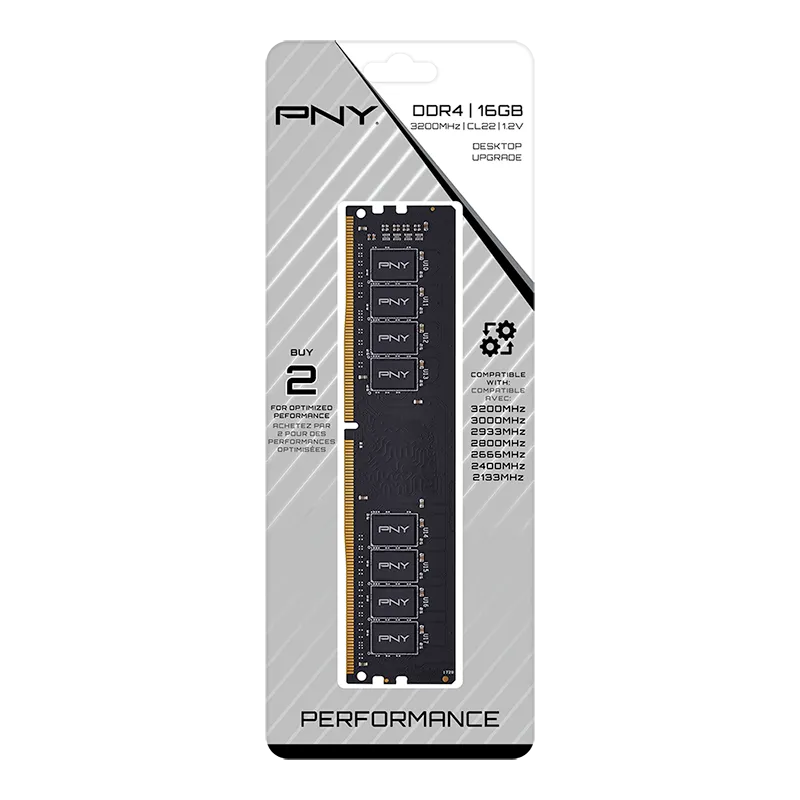 Image 1 for PNY 16GB Desktop Memory DDR4 3200MHz Single Channel