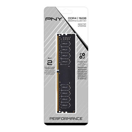 Image 1 for PNY 16GB Desktop Memory DDR4 3200MHz Single Channel