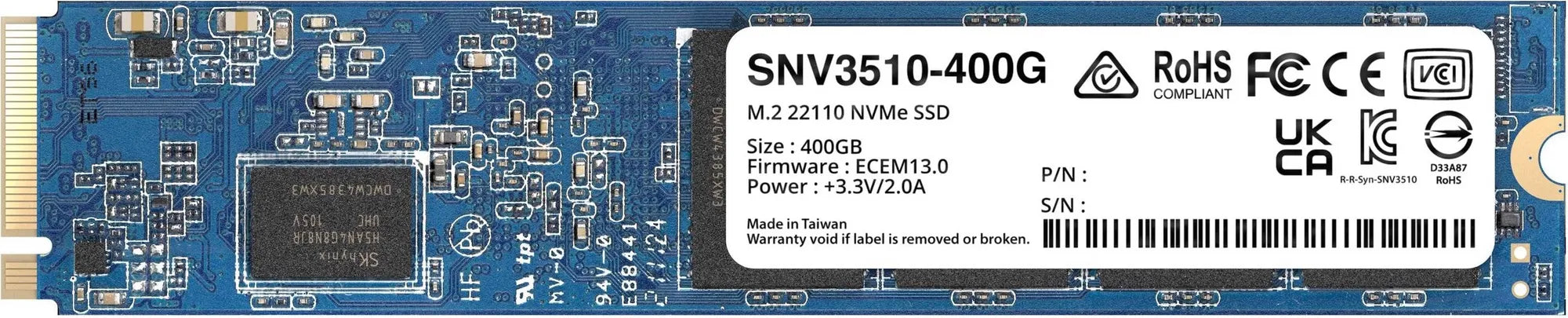 Image 1 for Synology SNV3510 400GB M.2 NVMe SSD
