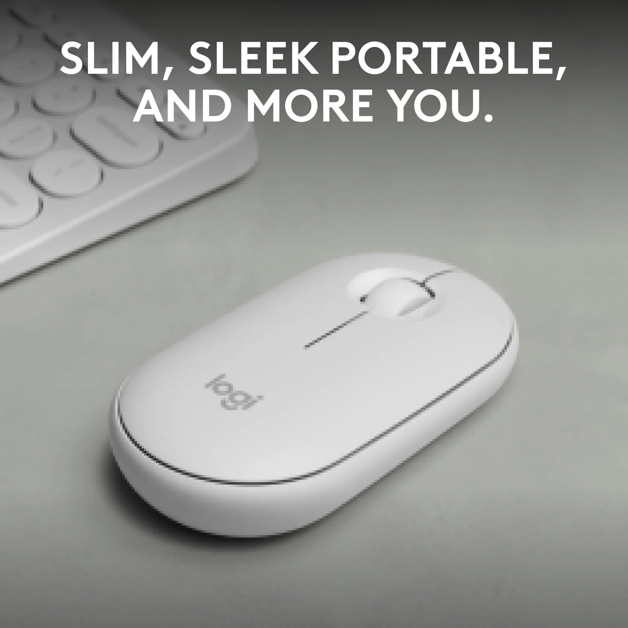 Image 9 for Logitech Pebble Mouse 2 M350s Wireless Bluetooth Mouse - Tonal White