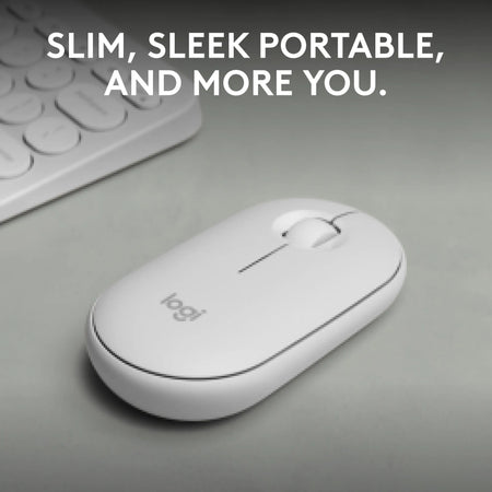 Image 9 for Logitech Pebble Mouse 2 M350s Wireless Bluetooth Mouse - Tonal White