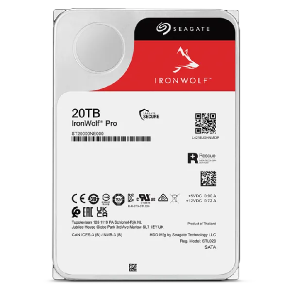 Image 6 for Seagate IronWolf Pro ST20000NT001 20TB 3.5-inch Internal NAS HDD 7200 RPM