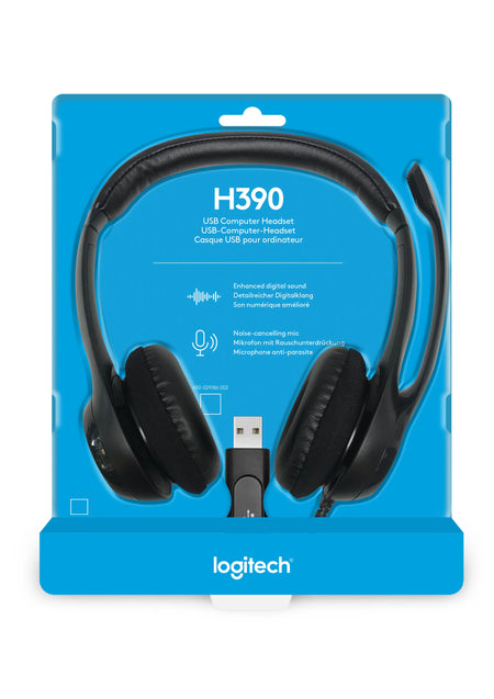 Image 7 for Logitech H390 USB Stereo Headset - Black