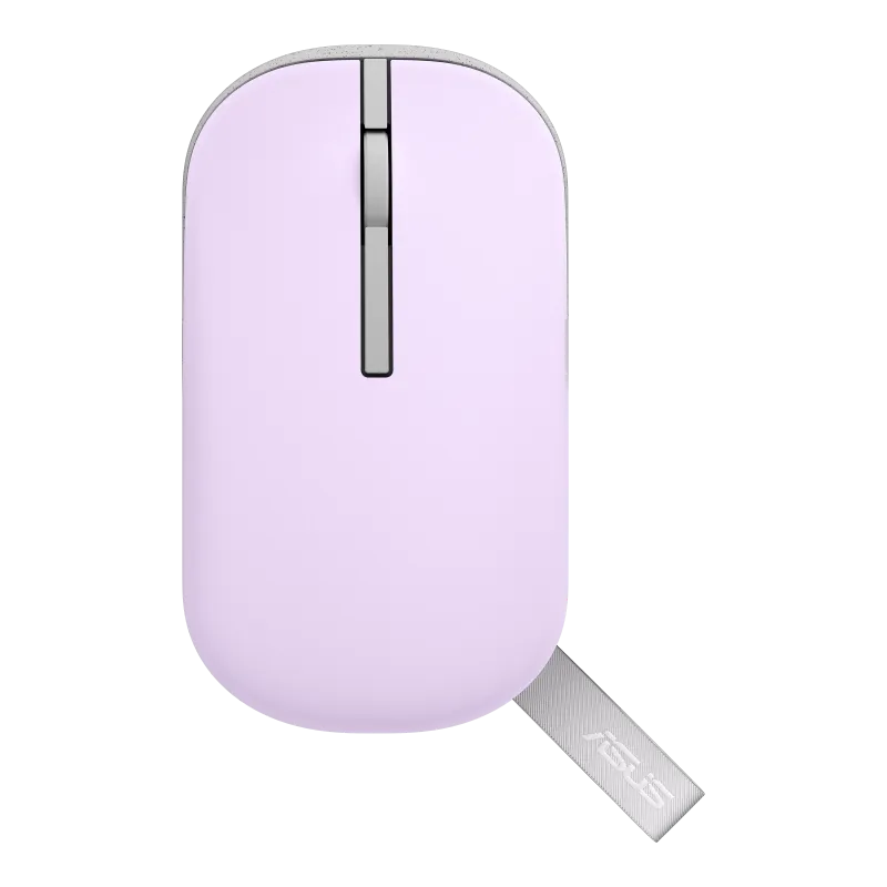 Image 4 for ASUS MouseMarshmallow Mouse MD100Lilac Mist800 to 1600 DPIDual-mode wireless: RF 2.4 GHz (dongle)Bluetooth