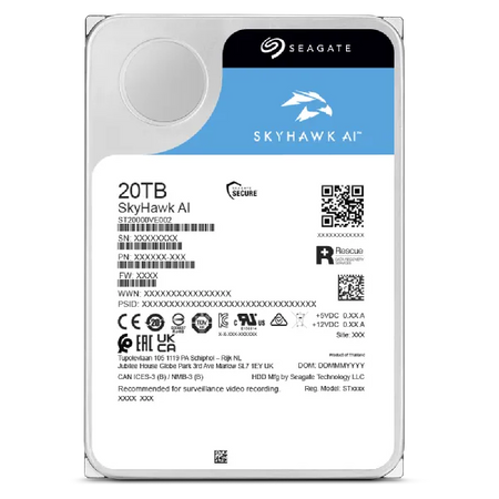 Image 3 for Seagate SkyHawk AI 20TB 3.5" Surveillance Hard Drive - ST20000VE003