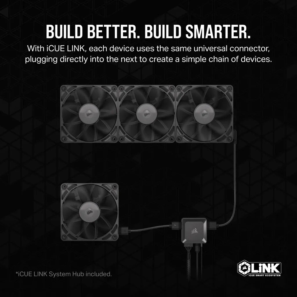 Image 8 for Corsair iCUE LINK RX120 120mm Fan Triple Pack