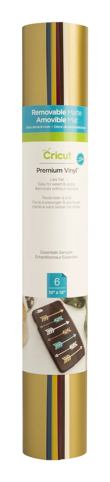 Image 9 for Cricut Premium Vinyl Removable Sampler - Essentials (6 Sheets, 30x30cm)