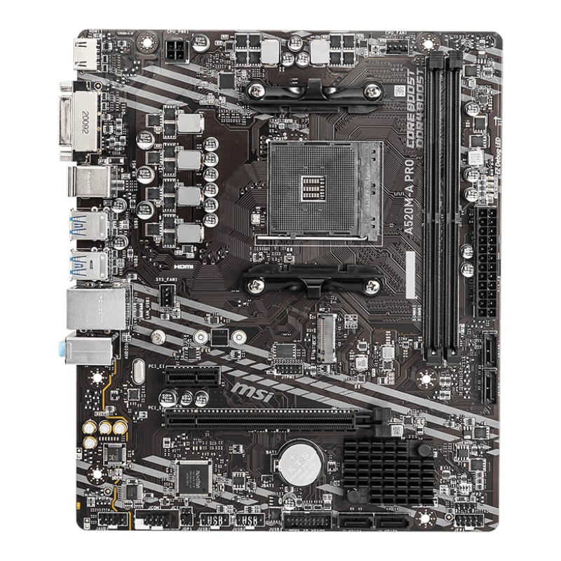 Image 2 for MSI A520M-A PRO AM4 AMD MATX Gaming Motherboard
