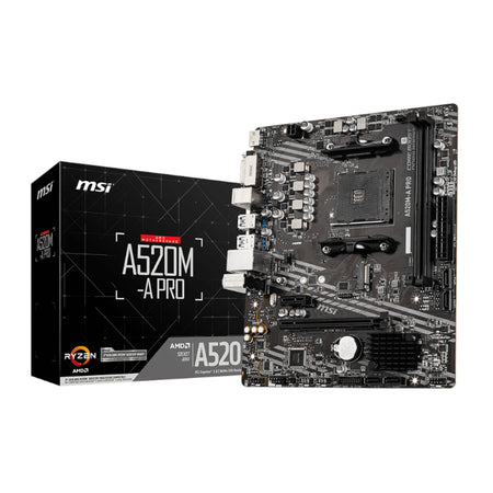 Image 1 for MSI A520M-A PRO AM4 AMD MATX Gaming Motherboard
