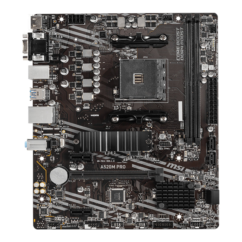 Image 2 for MSI A520M-PRO AMD AM4 MATX Gaming Motherboard