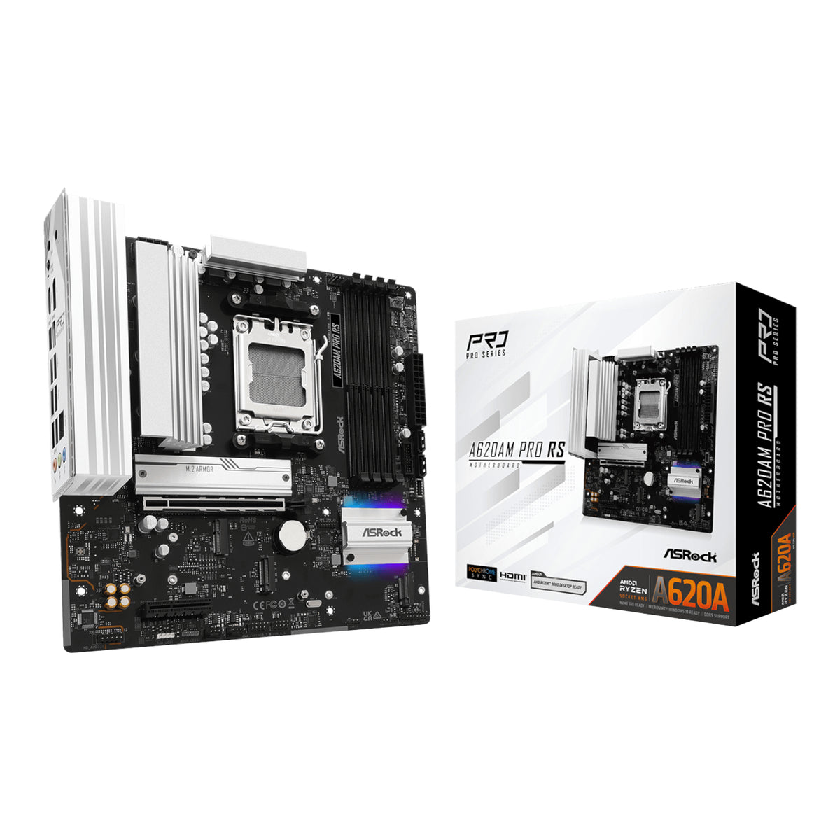 Image 1 for ASRock A620AM Pro RS AM5 M-ATX Motherboard