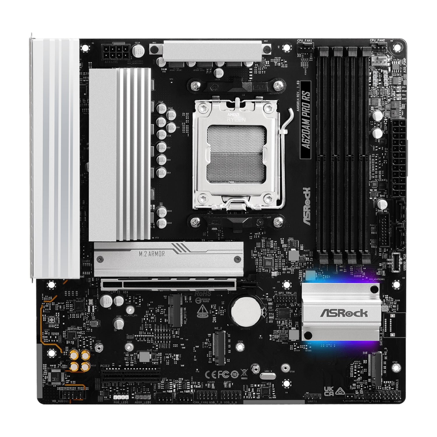 Image 2 for ASRock A620AM Pro RS AM5 M-ATX Motherboard