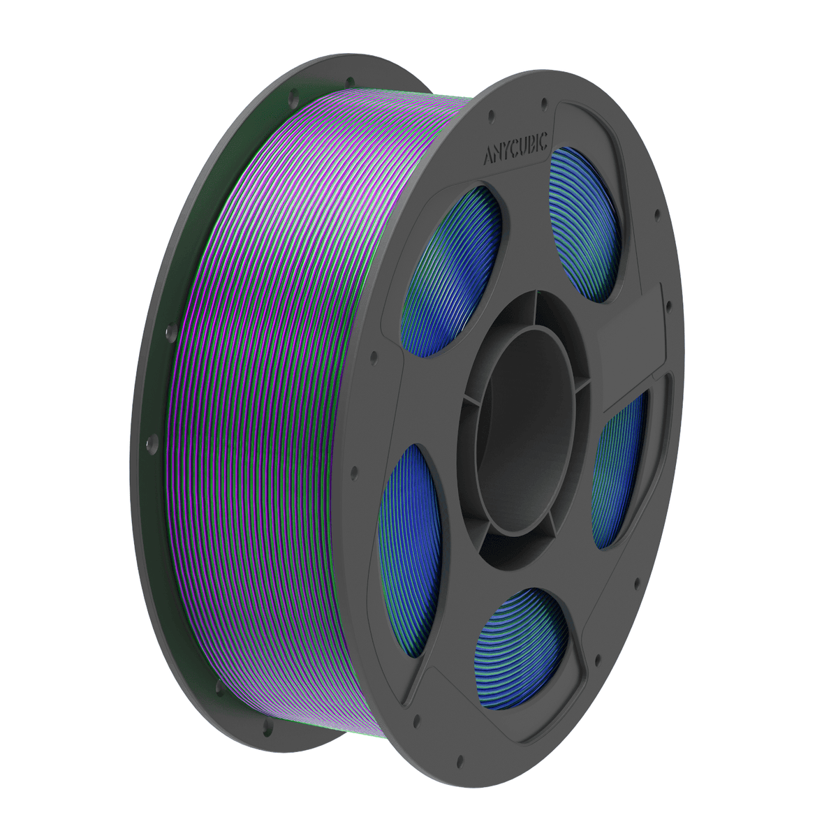 Image 1 for Anycubic PLA Silk Tri-colour Filament 1kg – Blue/Green/Purple