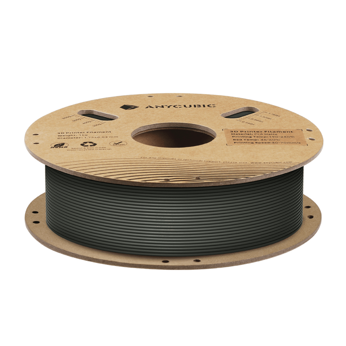 Image 2 for Anycubic PLA Matte Filament 1kg - Black