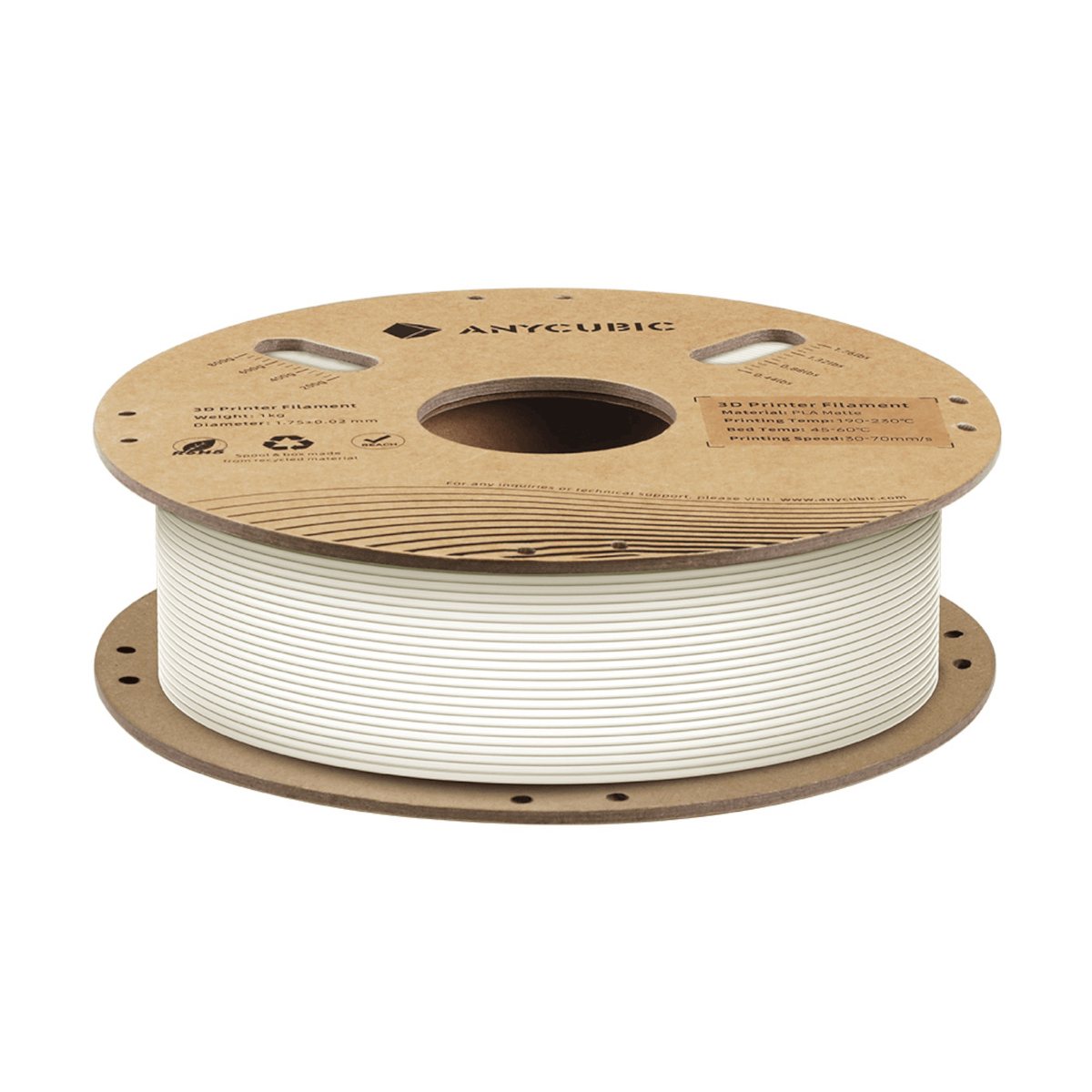 Image 2 for Anycubic PLA Matte Filament 1kg - White