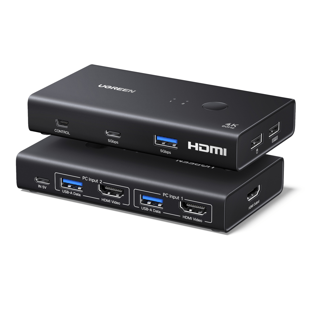 Image 2 for UGreen HDMI 2.0 KVM Switch 2-In-1 Out