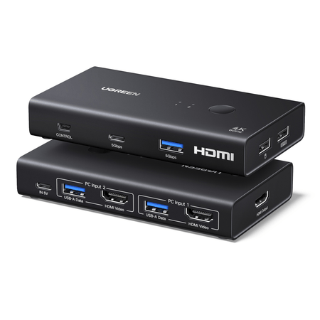 Image 2 for UGreen HDMI 2.0 KVM Switch 2-In-1 Out