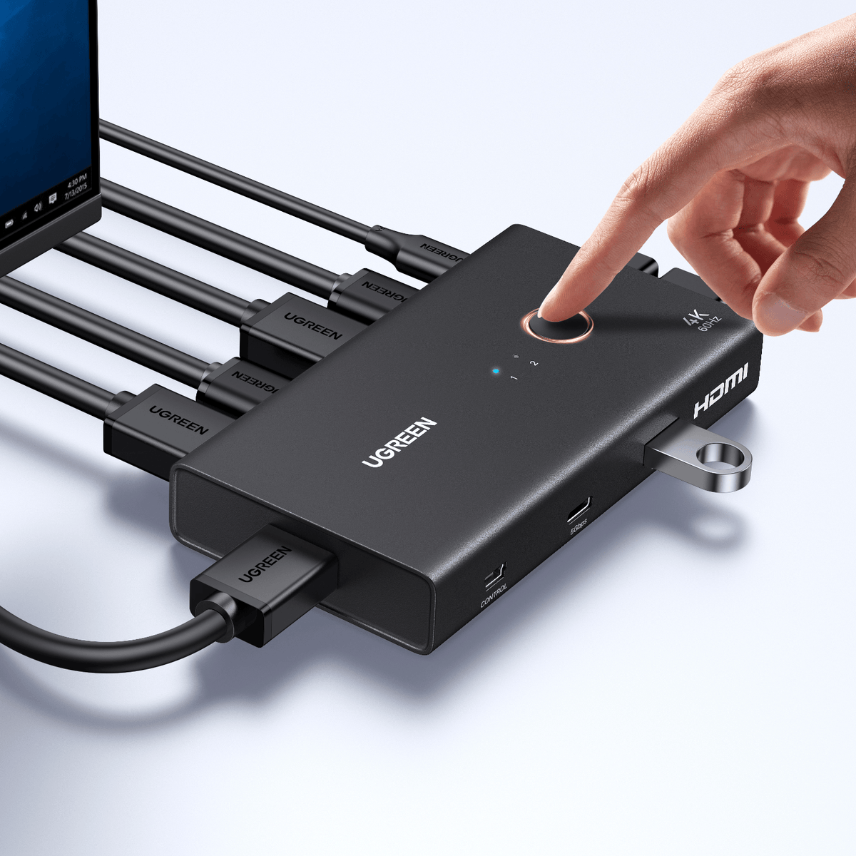Image 4 for UGreen HDMI 2.0 KVM Switch 2-In-1 Out