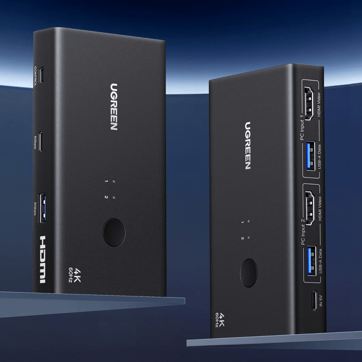 Image 6 for UGreen HDMI 2.0 KVM Switch 2-In-1 Out