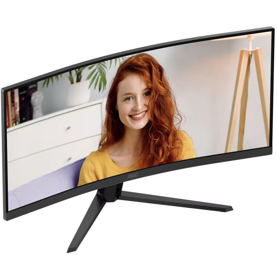 AOC CU34B3E 34" Curved VA Monitor - 3440x1440, 120Hz, 4ms GtG, HDR10, HDMI+DP