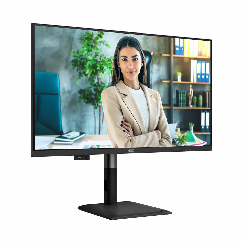 AOC U32P4C 32" 4K UHD Monitor with USB-C 96W Hub, KVM Switch, Speakers, G-Sensor and Height Adjustable Stand