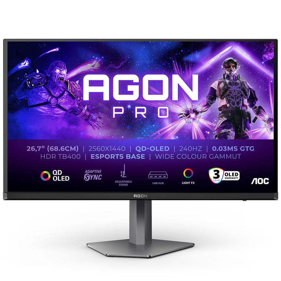 AOC AGON PRO AG276QZD2 27-inch QHD OLED Gaming Monitor