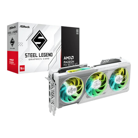 Image 1 for ASRock AMD Radeon RX 9070 XT Steel Legend 16GB Graphics Card