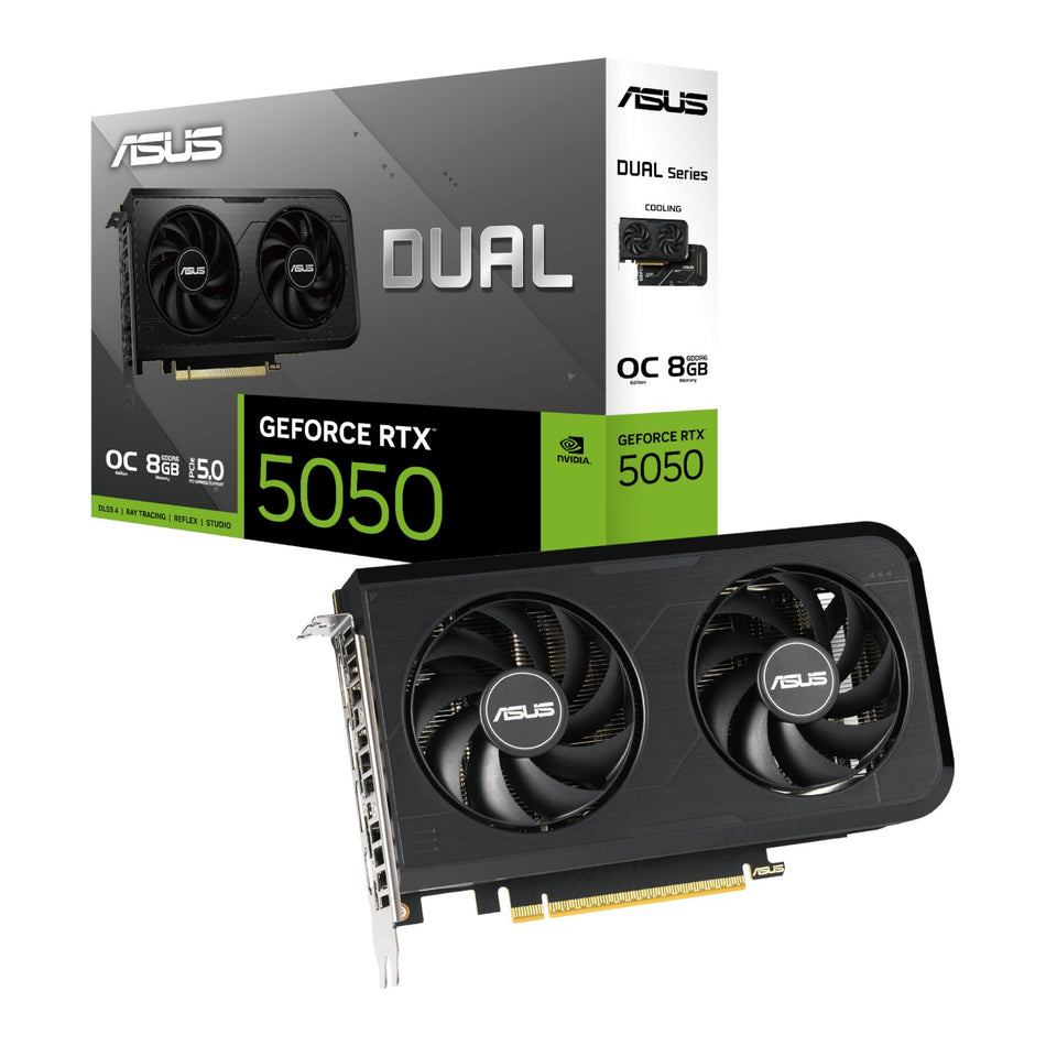 ASUS Dual GeForce RTX 5050 OC Edition 8GB GDDR6 Graphics Card